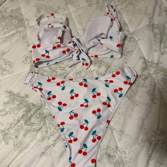 Cherry Print Bikini Set - Picture 2 of 3